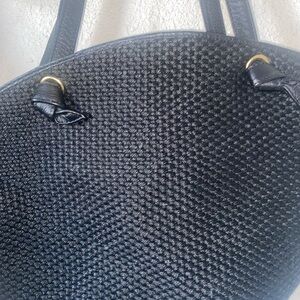 Elegant Black Woven Tote Bag